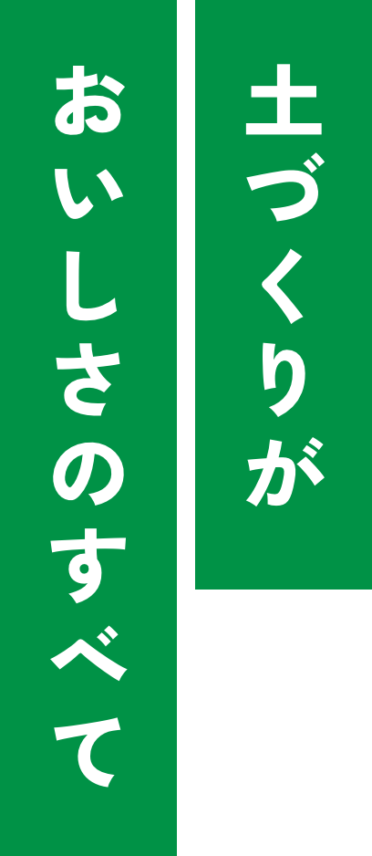 土づくりがおいしさのすべて